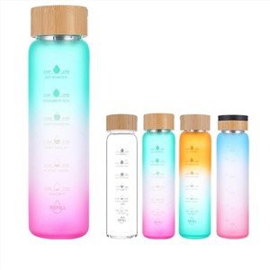 Potel Ddŵr gyda Marciwr Amser